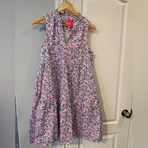 Lilly Pulitzer Pink and Blue Floral Midi Dress